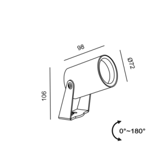 10,5W LED įsmeigiamas lauko...