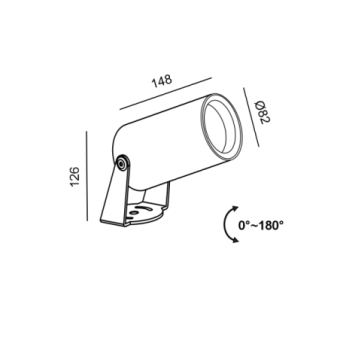 12,6W LED įsmeigiamas lauko...