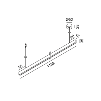 25W LED pakabinamas...