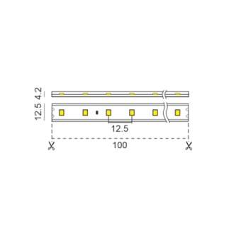5W/m LED juosta atspari...