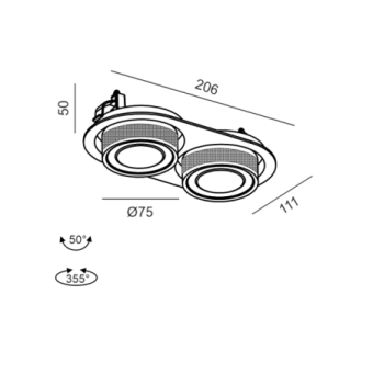 2x7W LED įleidžiamas...