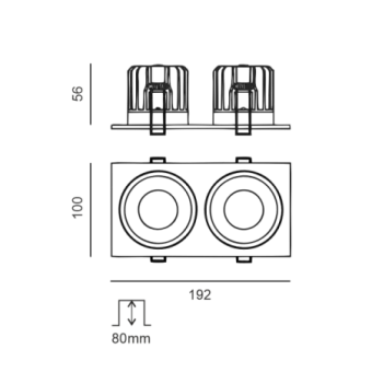 2x9W LED įleidžiamas...