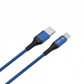 1m type-c USB laidas, mėlynas