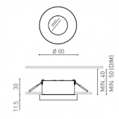 9W įleidžiamas LED...