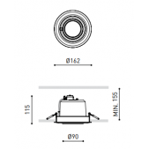 12W LED įleidžiamas...