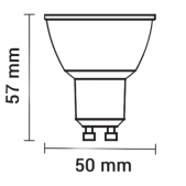 7W LED lemputė GU10, 2700K,...