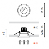 7,5W įleidžiamas šviestuvas...