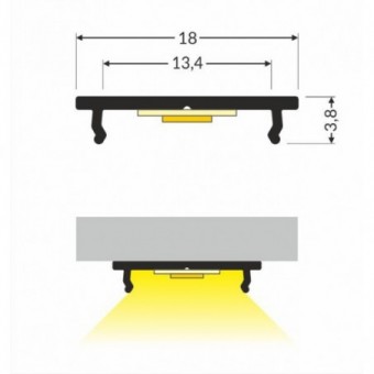3m LED juostos profilis...