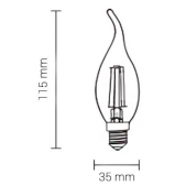 4W LED žvakės formos...