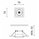 3,2W įleidžiamas šviestuvas...