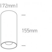 15W LED cilindro formos...