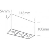 3x7W LED paviršinis...