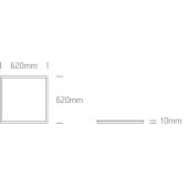 48W LED įleidžiama panelė,...