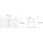 2x2W LED įleidžiamas...