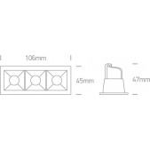 3x2W LED įleidžiamas...