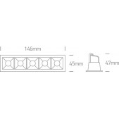 5x2W LED įleidžiamas...