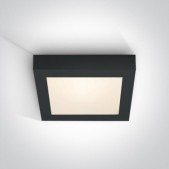 22W LED plafonas, juodas,...