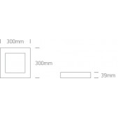 30W LED plafonas, baltas,...