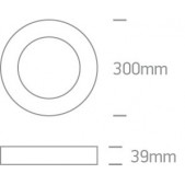 30W LED plafonas, juodas,...