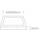 40W LED plafonas, baltas,...