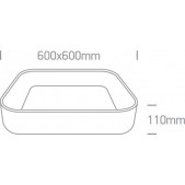 50W LED plafonas, baltas,...