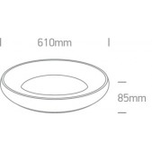 50W LED plafonas, juodas,...