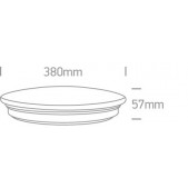 30W LED plafonas, juodas,...
