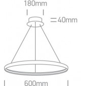 19W LED pakabinamas...