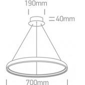 40W LED pakabinamas...
