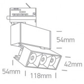 12W LED šviestuvas į...