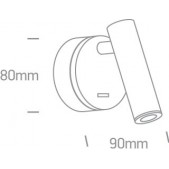 3W LED sieninis šviestuvas-...