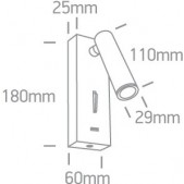 3W LED sieninis šviestuvas-...
