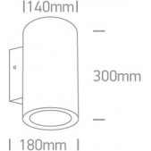 2x20W LED cilindro formos...