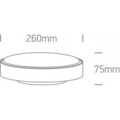 16W LED plafonas, baltas,...