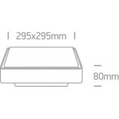24W LED plafonas, pilkas,...