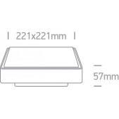 16W LED plafonas, baltas,...