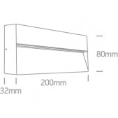 7W LED sieninis šviestuvas,...