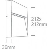 9W LED sieninis šviestuvas,...