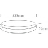 25W LED plafonas, antracito...