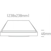 25W LED plafonas, antracito...