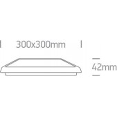 25W LED plafonas, baltas,...