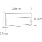 2W LED sieninis šviestuvas,...