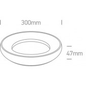 25W LED plafonas, juodas,...