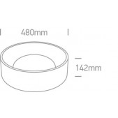 30W LED plafonas, baltas,...