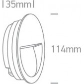 3W LED įleidžiamas sieninis...