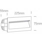 7W LED įleidžiamas sieninis...