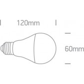 10W LED lemputė, A60, 2700K