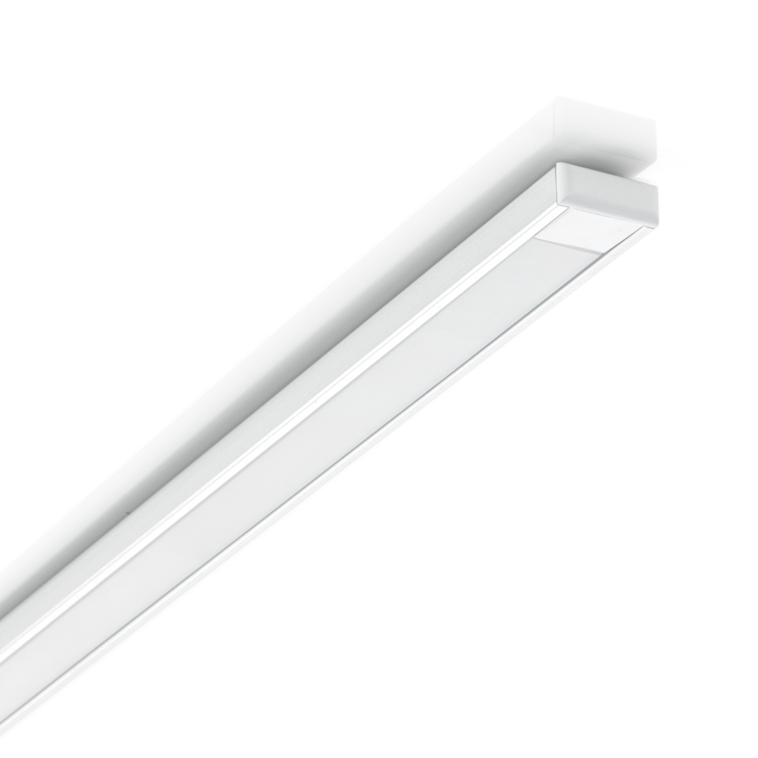 Pavir inis profilis slot 11 x 1000 mm baltas su dangteliu ir u baigimais
