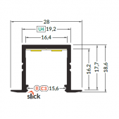 LED juostos profilis...