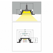 3m LED juostos profilis...